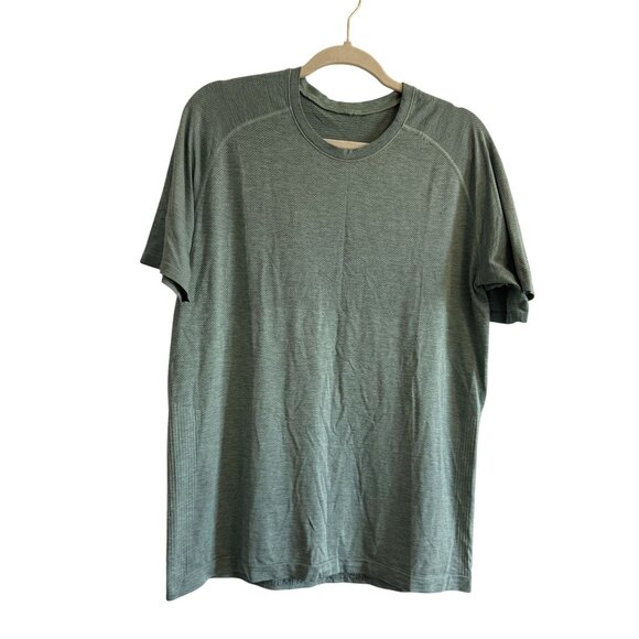 Lululemon Men's Metal vent tech Teal Green Tee Size Large Athleisure - Picture 1 of 4